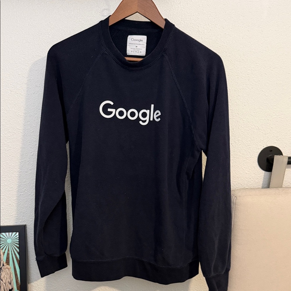 Google Men's Dark Crewneck Sweater